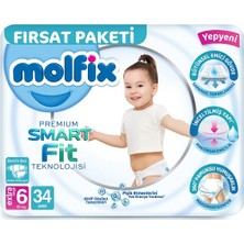 Molfix Premium Bebek Bezi Fırsat Paketi 6 Beden 15+ kg 34 Adet