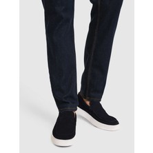 Cacharel Navy 100% Suede Leather Loafers