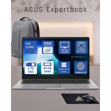 Asus Expertbook Intel Core 5 (210H) 64 GB Ddr5 Ram 4 Tb SSD 15.6" Fhd Windows 11 Home + Office 2026 P1503CVATKD25