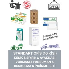 Ağaoğlu Standart Ofis Yara Bakım & Pansuman Seti – 10 Kişiye Kadar, 446 Parça, Kesik & Sıyrık, Ayakkabı Vurması, Burkulma & Incinme Için