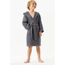 Motif Tekstil Mini Joone Waffle Pike Çocuk Bornozu %100 Pamuk