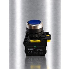 GWEST A5 - 21D 1no Işıklı Yaylı Buton 220V Ac/dc Mavi