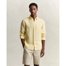 Gant Men's Yellow Regular Fit Shirt