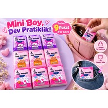 HKNOVA 9 Paket 8'li Mini Cep Mendili – 72 Yaprak Taşınabilir Çanta Boy Yumuşak Doku Mendil