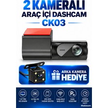 Mobixom CK03 2k Ultra Hd Wi‑fi Araç Kamerası | 1,47 Inç Ekran, 256 GB Kart Desteği, Park Gözetimi ve Arka Kamera Hediyeli