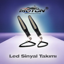 Moton Motosiklet Universal LED Sinyal Lambası Takımı (2 Adet)