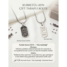 Işıltılı Dükkanım Göz Aydınlığı Gümüş Kadın Çelik Kolye Furkan Suresi 25:74 Ayetli Anlamlı Kolye Eşe Sevgiliye Özel Manevi Hediye