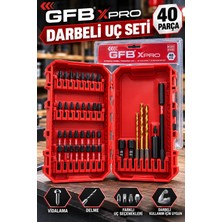 Ellante Gfb Xpro 40 Parça Darbeli Tornavida Ucu ve Matkap Ucu Seti – Kapsamlı Vidalama & Delme Seti