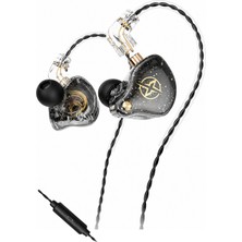 Wogel X2 Pro Siyah Profesyonel Dinamik Sürücü In Ear Monitör Iem Mikrofonlu Kablolu Kulak Içi Oyuncu Yayıncı Günlük Kullanım Kulaklık ( Mikrofonlu - 3.5mm Jacklı )