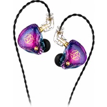 Wogel X3 Pro Purple Profesyonel Dinamik Sürücü In Ear Monitör Iem Kablolu Kulak Içi Oyuncu Yayıncı Günlük Kullanım Kulaklık ( 3.5mm Jacklı )
