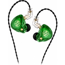 Wogel X3 Pro Green Profesyonel Dinamik Sürücü In Ear Monitör Iem Kablolu Kulak Içi Oyuncu Yayıncı Günlük Kullanım Kulaklık ( 3.5mm Jacklı )
