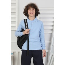 Erkek Çocuk Okul Sweatshirt Manşetli