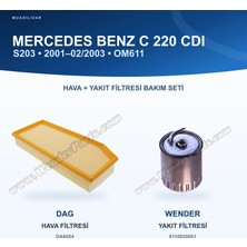 Mercedes Benz C (S203) / Mercedes Benz Clk (C209) Hava+Yakıt Filtre Bakım Seti