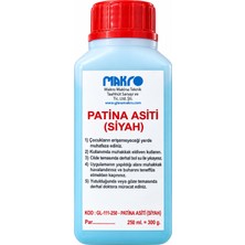 glassmakro Siyah Patina Asiti 250 ml – Vitray Lehim Karartma Sıvısı