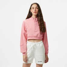 United Unıted4 Knit Crop Women's Pink Sweatshirt