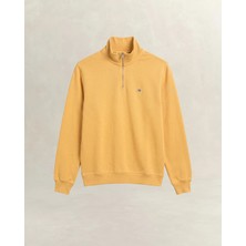 Gant Men's Yellow Half-Zip %100 Cotton Sweatshirt
