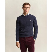 Gant Men's Navy Crew Neck Sweater