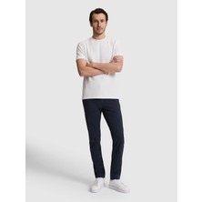 Cacharel Navy Slim Fit Cotton Blend Chino Trousers