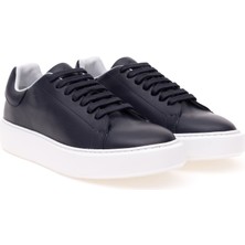 Cacharel Navy Eva Sole %100 Leather Casual Shoes