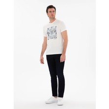 Cacharel Navy Slim Fit Cotton Blend Jeans