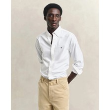 Gant Men's White Slim Fit Classic Collar Oxford Shirt