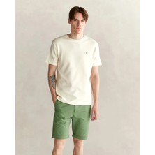 Gant Men's Cream Crew Neck Regular Fit Logo T-Shirt