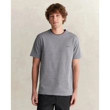 Gant Men's Black Crew Neck Regular Fit T-Shirt