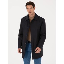 Cacharel Navy Shirt Collar Padded Jacket