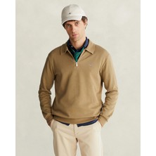 Gant Men's Brown Half-Zip Sweatshirt