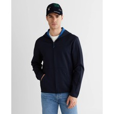 Gant Men's Navy Regular Fit Zip-Up Jacket