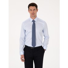 Cacharel Light Blue Slim Fit 100% Cotton Non-Iron Easy-Iron Classic Shirt