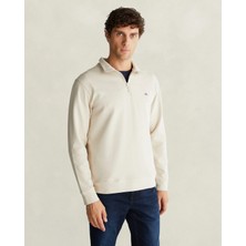 Gant Men's Beige Half-Zip Sweatshirt