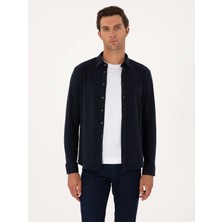 Cacharel Navy Slim Fit Long Sleeve Shirt