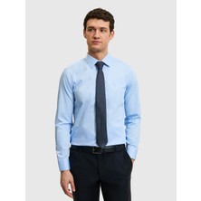Cacharel Blue Slim Fit Cotton Classic Shirt