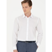 Cacharel White Slim Fit Long Sleeve Shirt