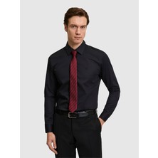 Cacharel Black Slim Fit Classic Collar Basic Shirt
