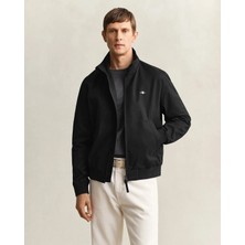 Gant Men's Black Stand Collar Logo Jacket