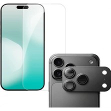 Gpack Iphone 18 Pro Max Kamera Lens Koruyucu Siyah + Ekran Koruyucu