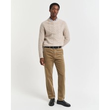 Gant Men's Beige Regular Fit Cord Chino Pants