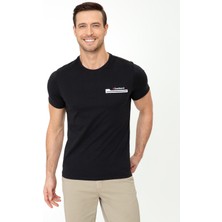 Cacharel Black Crew Neck Slim Fit T-Shirt