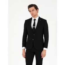 Cacharel Black Slim Fit Wool Blazer