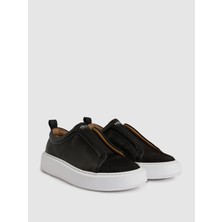 Cacharel Black %100 Leather Casual Shoes