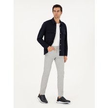 Cacharel Grey Slim Fit Canvas Trousers