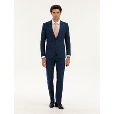 Cacharel Navy Slim Fit Linen Blend Suit