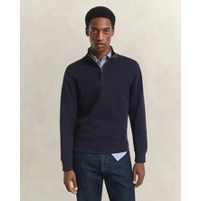 Gant Men's Navy Regular Fit Half-Zip Sweatshirt