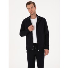 Cacharel Navy Regular Fit Full-Zip Sweatshirt