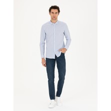 Cacharel Dark Blue Slim Fit Cotton Blend Jeans