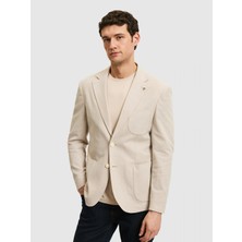 Cacharel Ecru Slim Fit Blazer