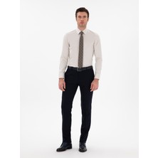 Cacharel Navy Slim Fit Wool Blend Classic Trousers