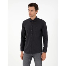 Cacharel Black Slim Fit Long Sleeve Shirt